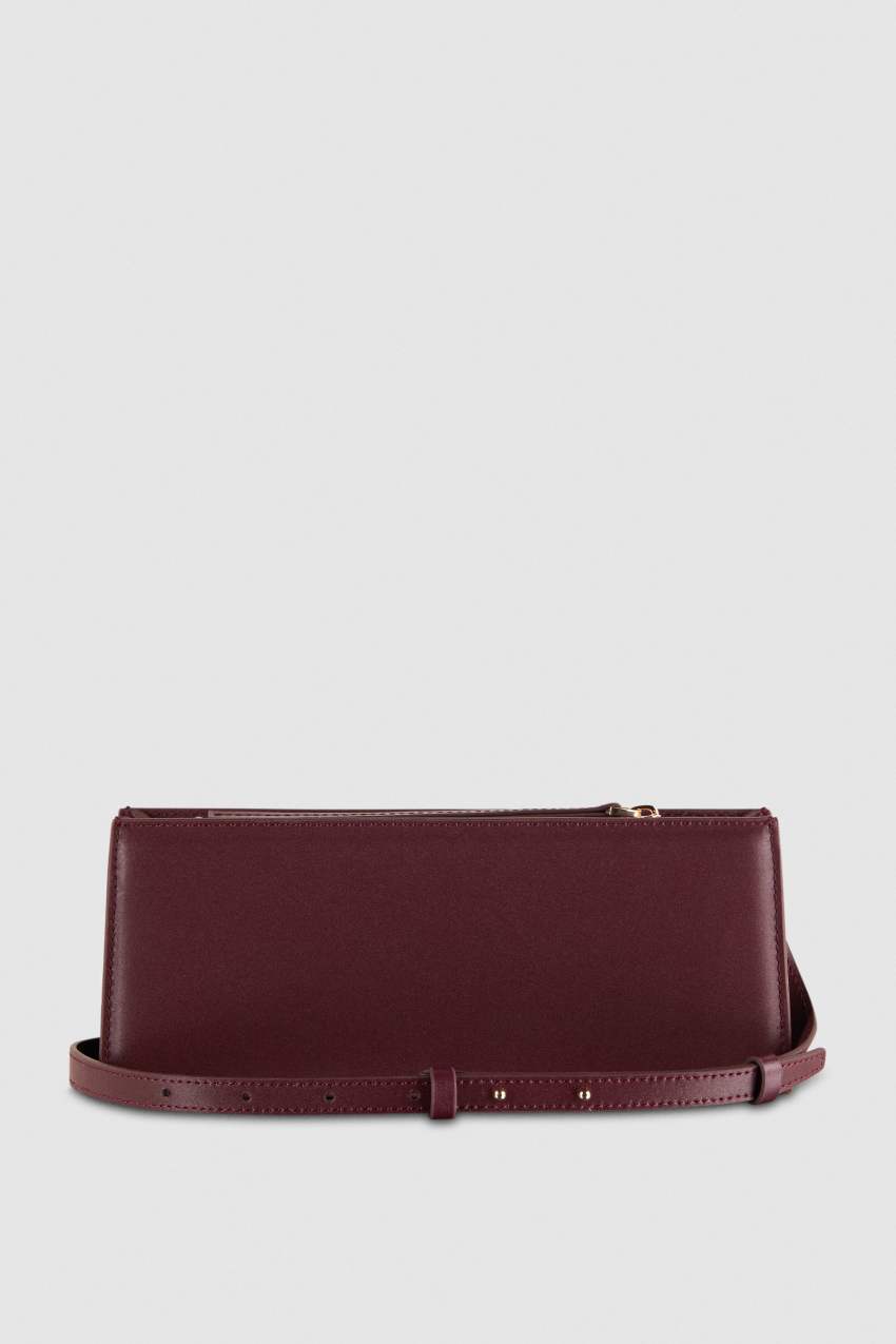 Patrizia Pepe Leather Shoulder Pocket Bag Roxo | 4759-ZFDMO