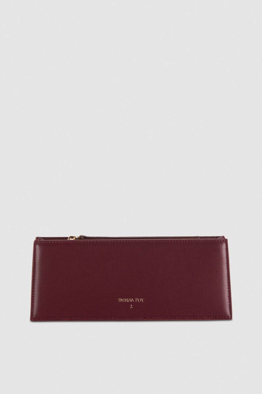 Patrizia Pepe Leather Shoulder Pocket Bag Roxo | 4759-ZFDMO