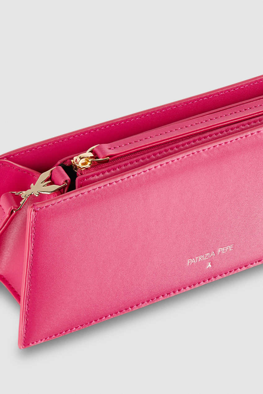 Patrizia Pepe Leather Shoulder Pocket Bag Rosa | 1083-ZBADK