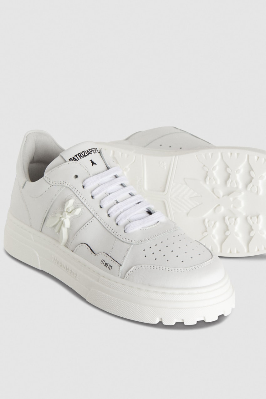 Patrizia Pepe Leather Sneakers Bege | 3849-BKWXF