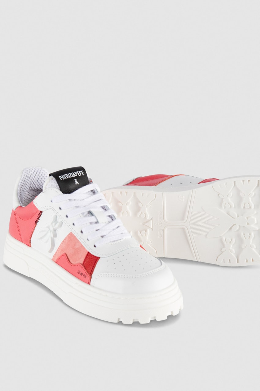 Patrizia Pepe Leather Sneakers Branco | 0259-AUNRM