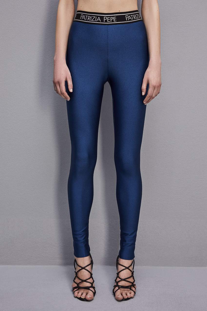 Patrizia Pepe Leggings In Technical Stretch Jersey Luz Azuis | 4265-JSQYZ