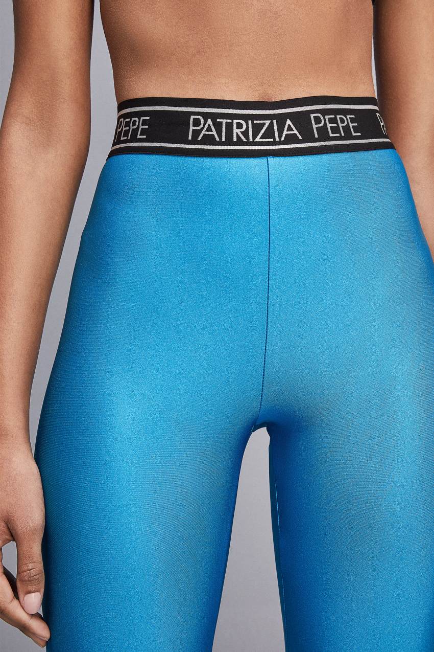 Patrizia Pepe Leggings In Technical Stretch Jersey Luz Azuis | 9036-ELMTN