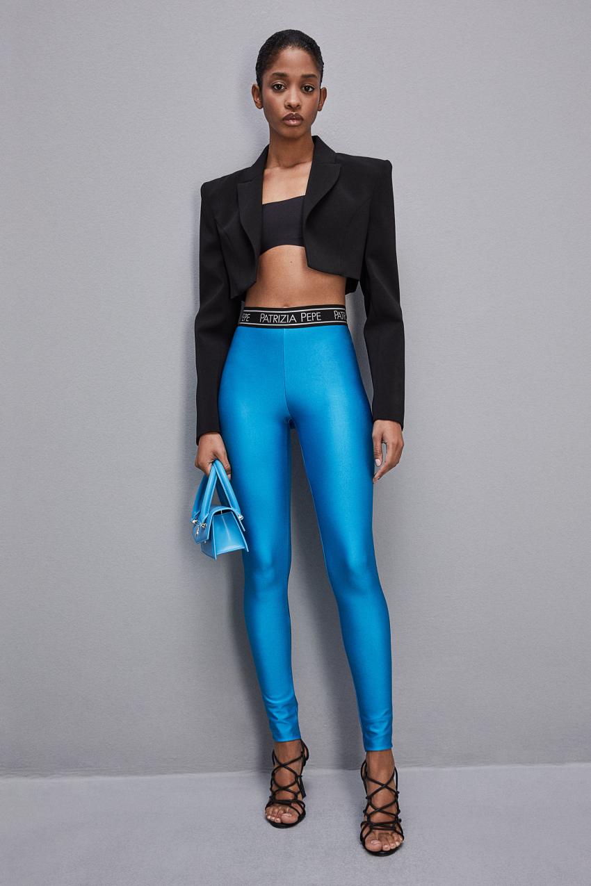 Patrizia Pepe Leggings In Technical Stretch Jersey Luz Azuis | 9036-ELMTN