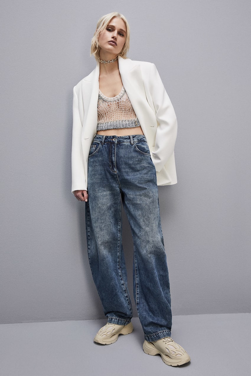 Patrizia Pepe Low Waist Balloon Denim Pants Luz Azuis | 3847-ARPNX