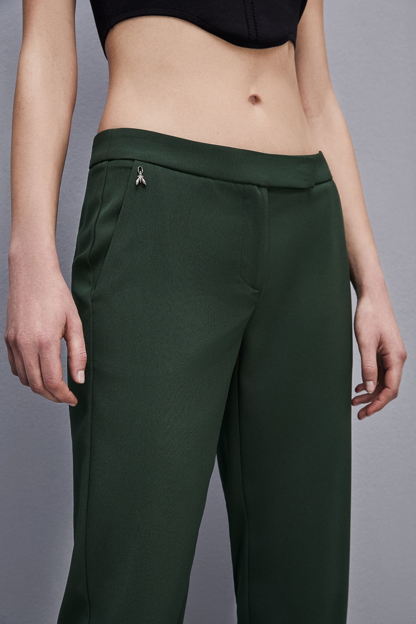 Patrizia Pepe Low-waisted Crepe Jogger Pants Verdes | 6508-XPVLG