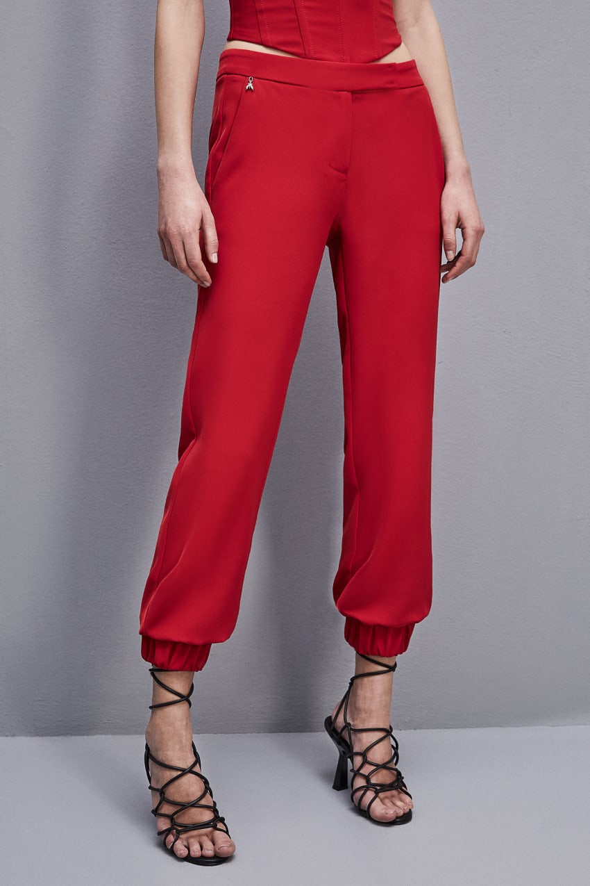 Patrizia Pepe Low-waisted Jogger Pants Vermelhas | 9123-TBHSW