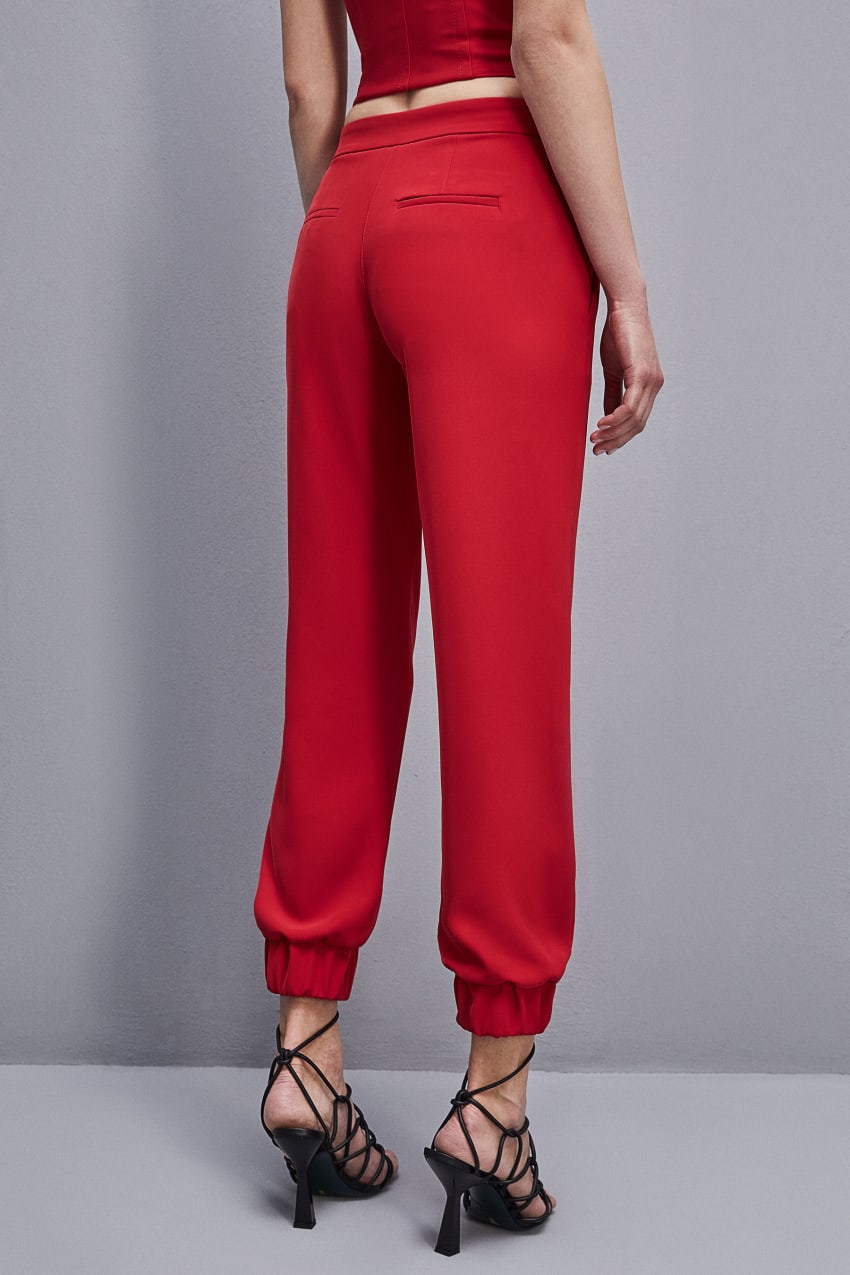 Patrizia Pepe Low-waisted Jogger Pants Vermelhas | 9123-TBHSW