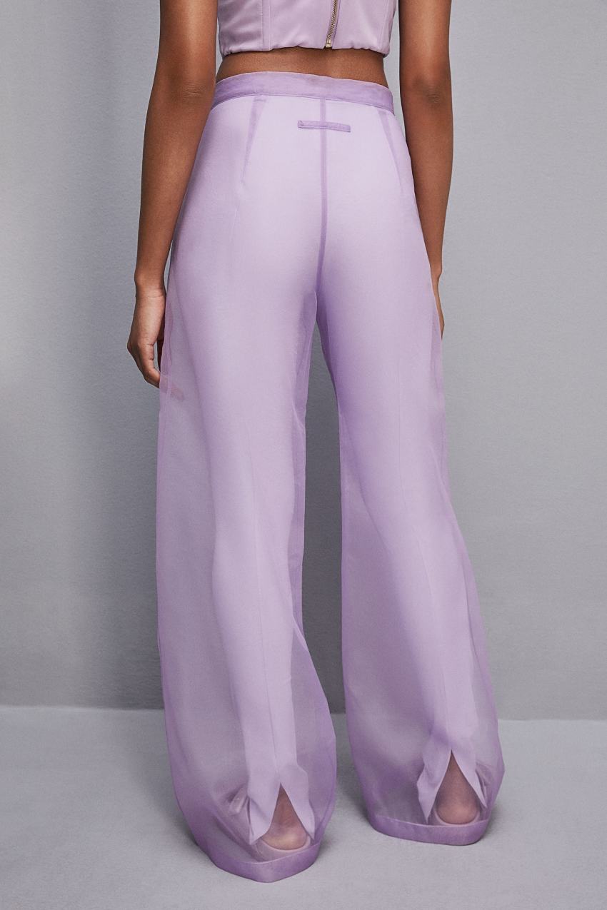 Patrizia Pepe Low-waisted Palazzo Fit Pants In Jersey Roxo | 2897-UNLGR