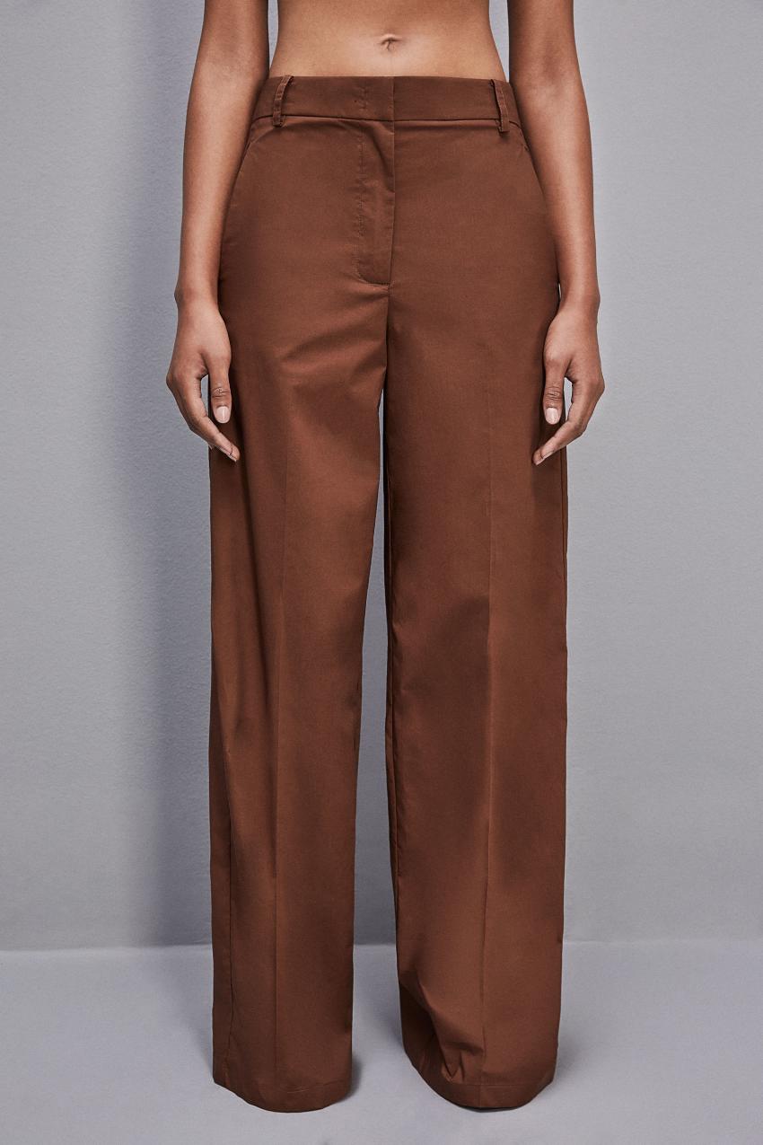 Patrizia Pepe Low-waisted Palazzo Fit Pants Marrom | 6948-BLKIG