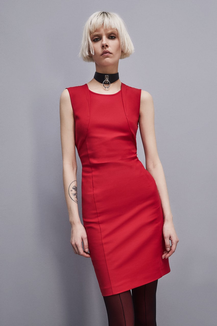 Patrizia Pepe Midi Sheath Dress Vermelhas | 0983-XHTRY