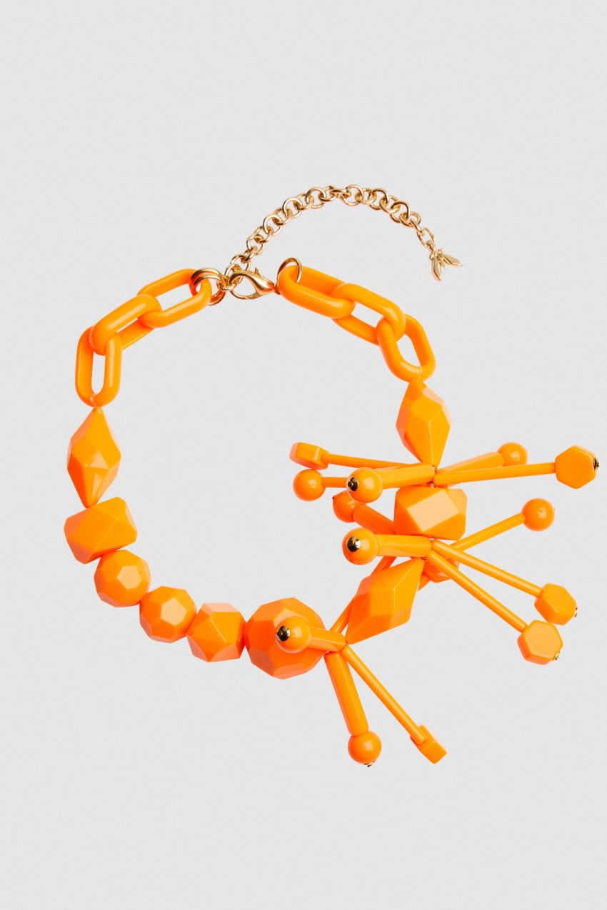 Patrizia Pepe Necklace With Techno Pop Fly Appliqué Laranja | 3876-BWYEN