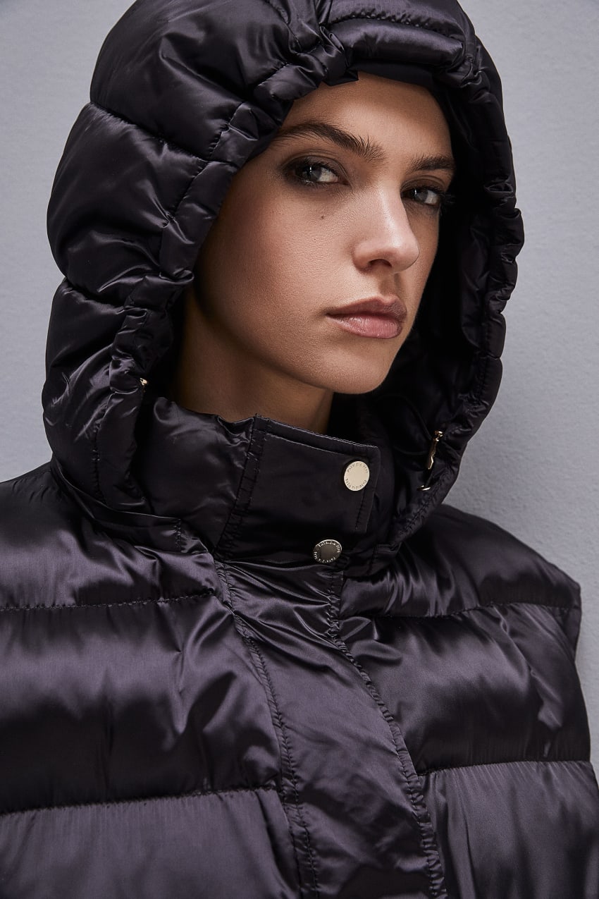 Patrizia Pepe Nylon Sleeveless Down Jacket Pretas | 7509-UAKPQ