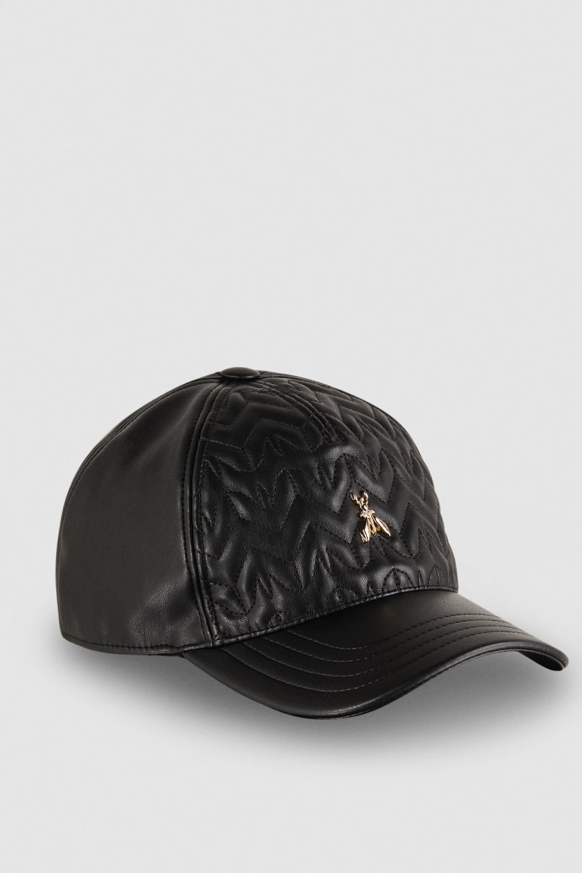 Patrizia Pepe Padded Fly Baseball Cap Pretas | 9485-UKNBV