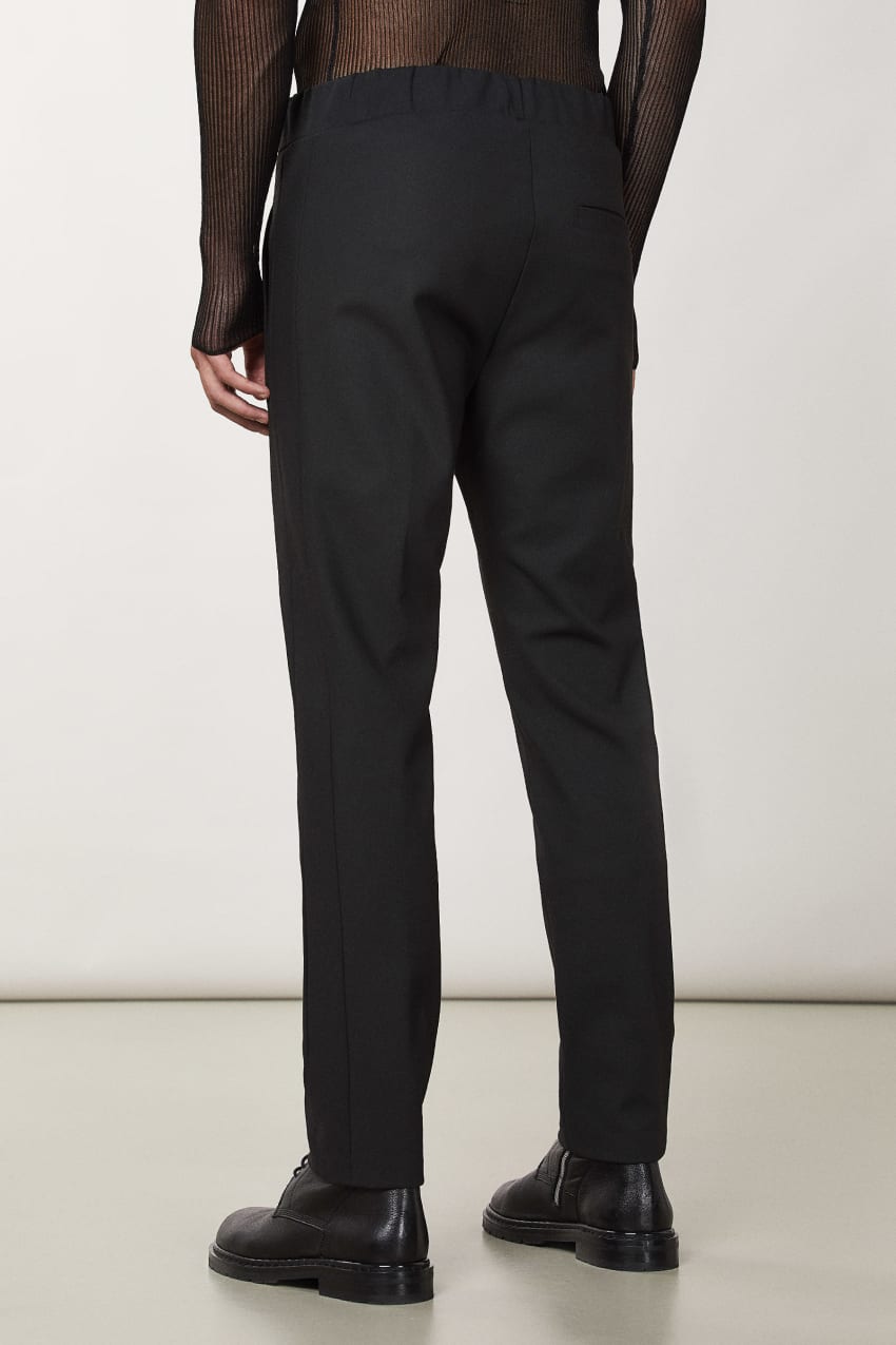 Patrizia Pepe Pants With Elastic Waistband Pretas | 3694-QTAXV