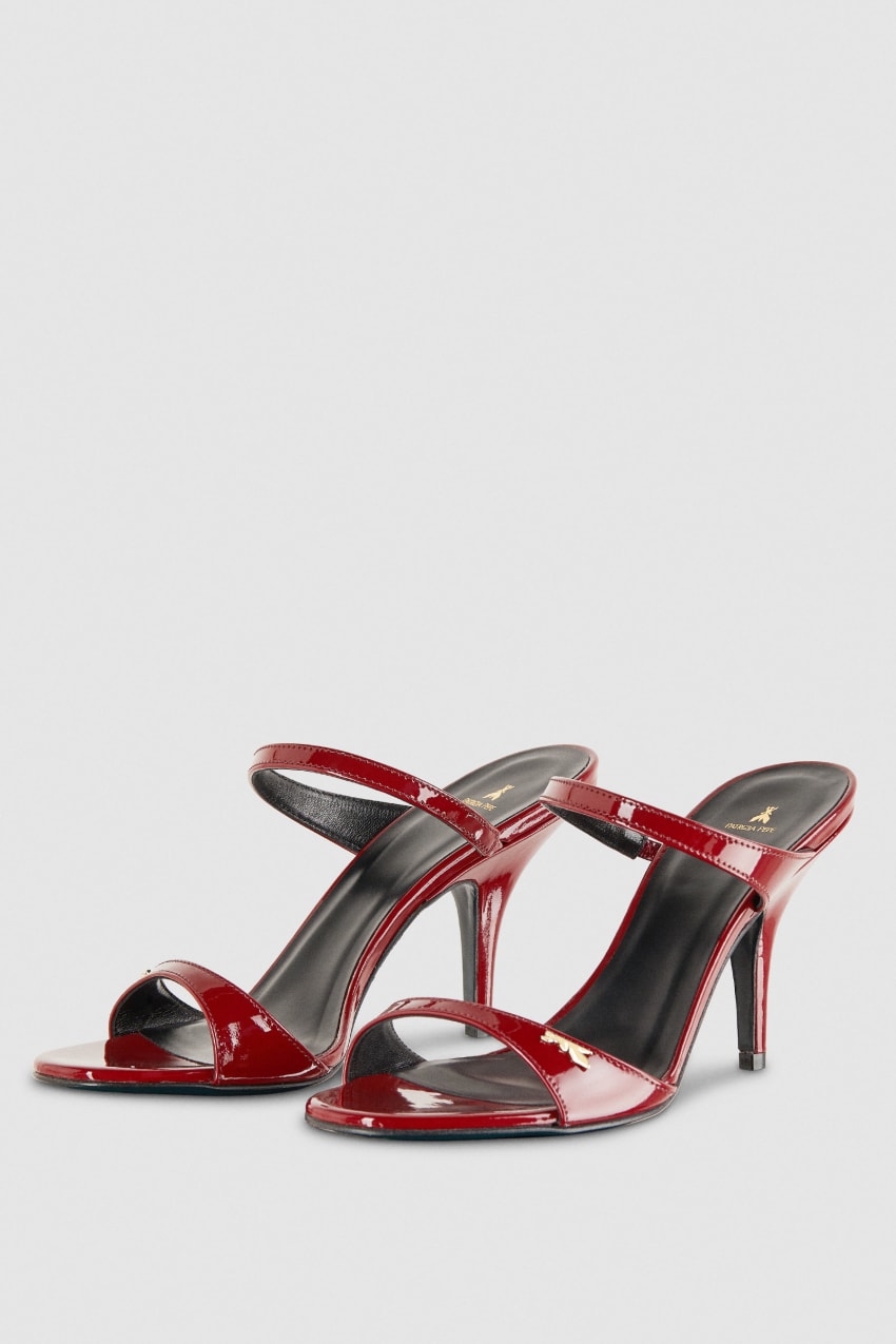 Patrizia Pepe Patent Leather Heeled Sandals Vermelhas | 1379-VUHWT