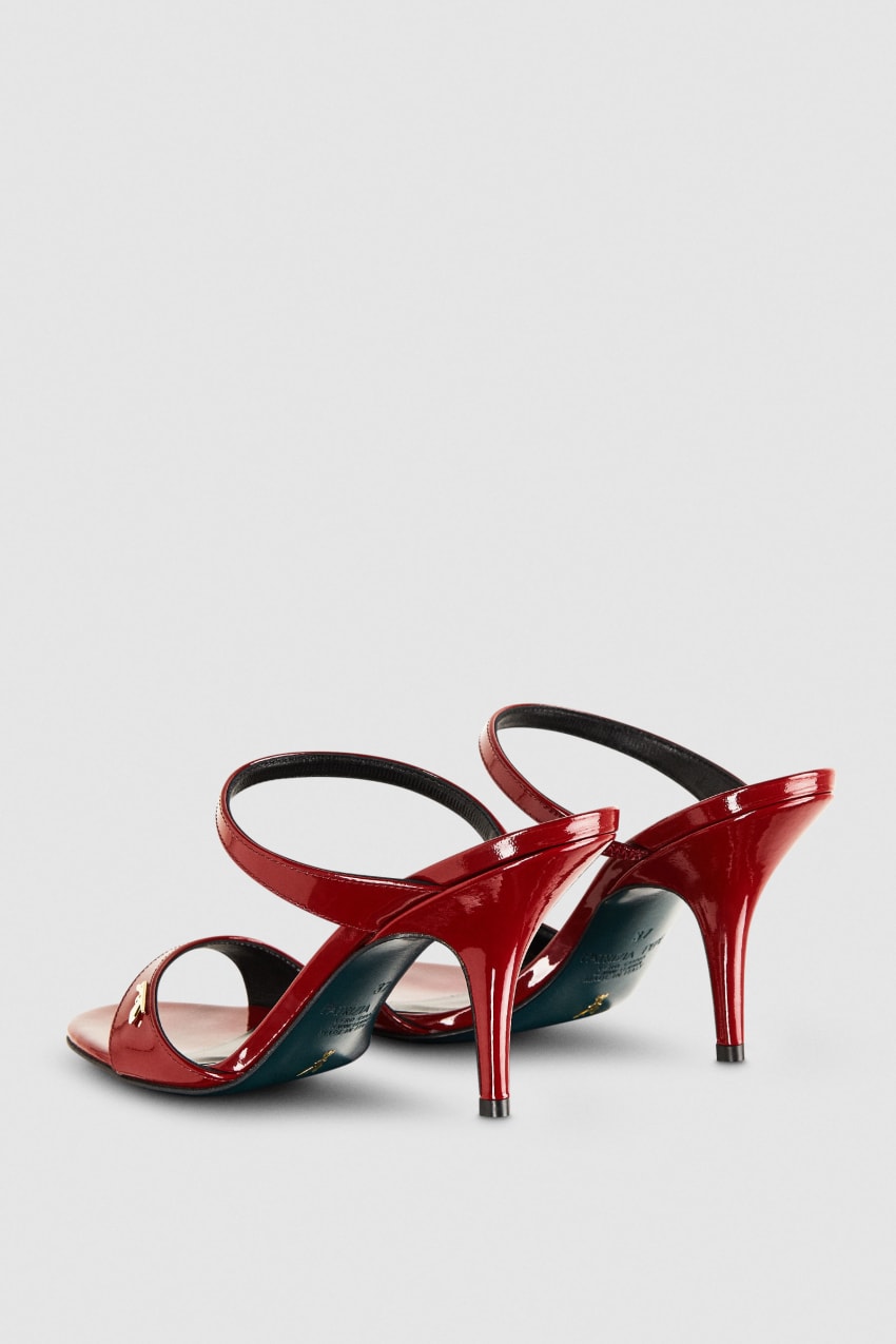 Patrizia Pepe Patent Leather Heeled Sandals Vermelhas | 1379-VUHWT