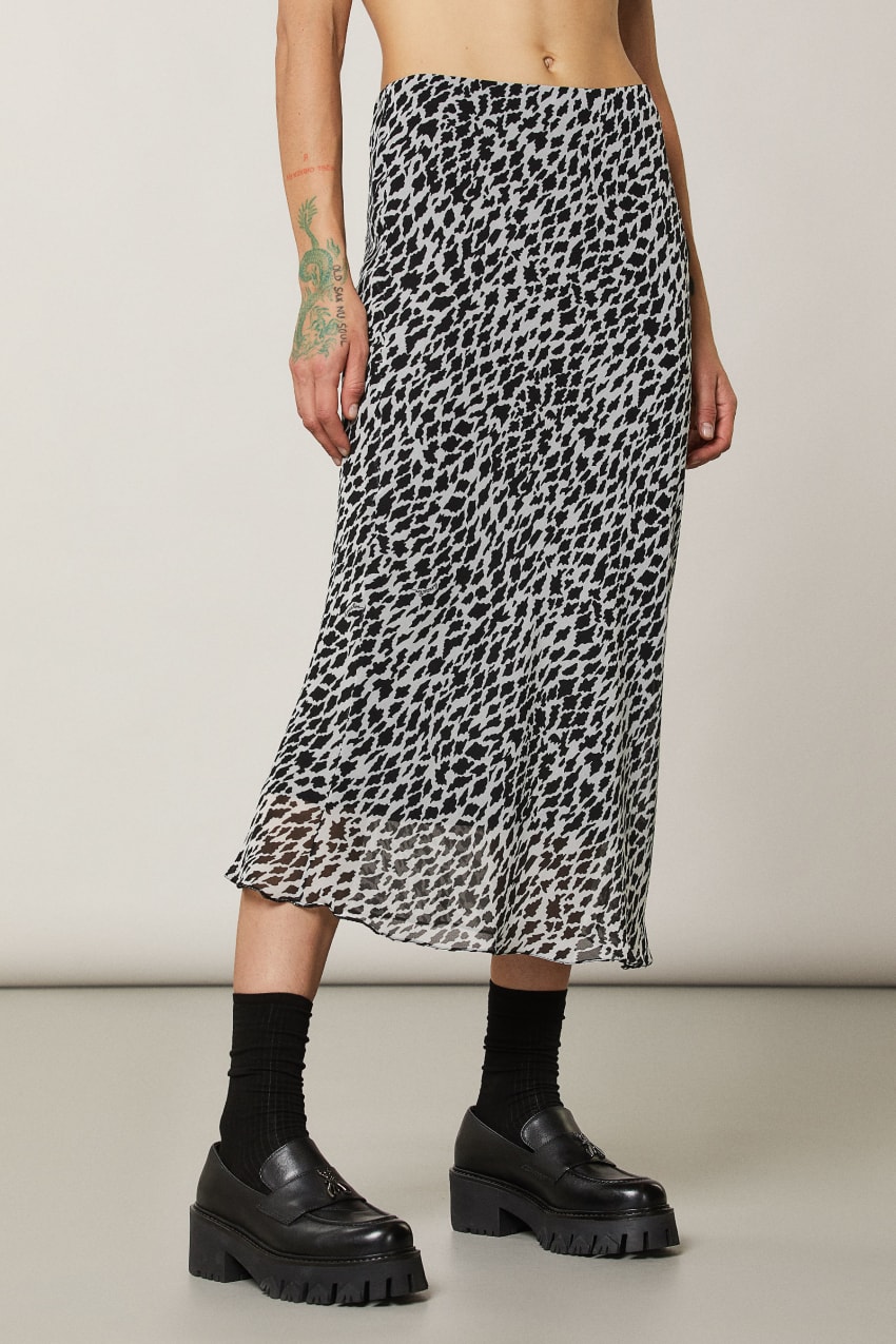 Patrizia Pepe Patterned Midi Skirt Branco | 7619-OFCUZ