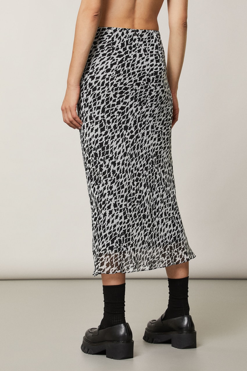 Patrizia Pepe Patterned Midi Skirt Branco | 7619-OFCUZ