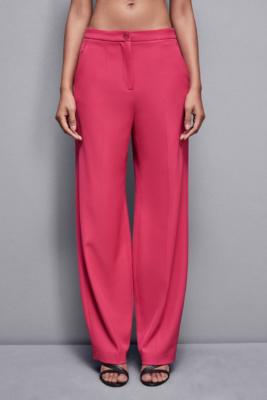 Patrizia Pepe Pleated Pants In Stretch Fabric Rosa | 7896-CUVYL