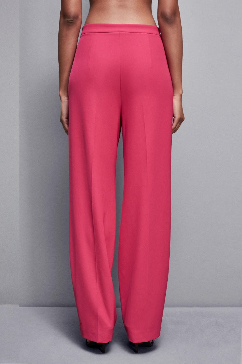 Patrizia Pepe Pleated Pants In Stretch Fabric Rosa | 7896-CUVYL