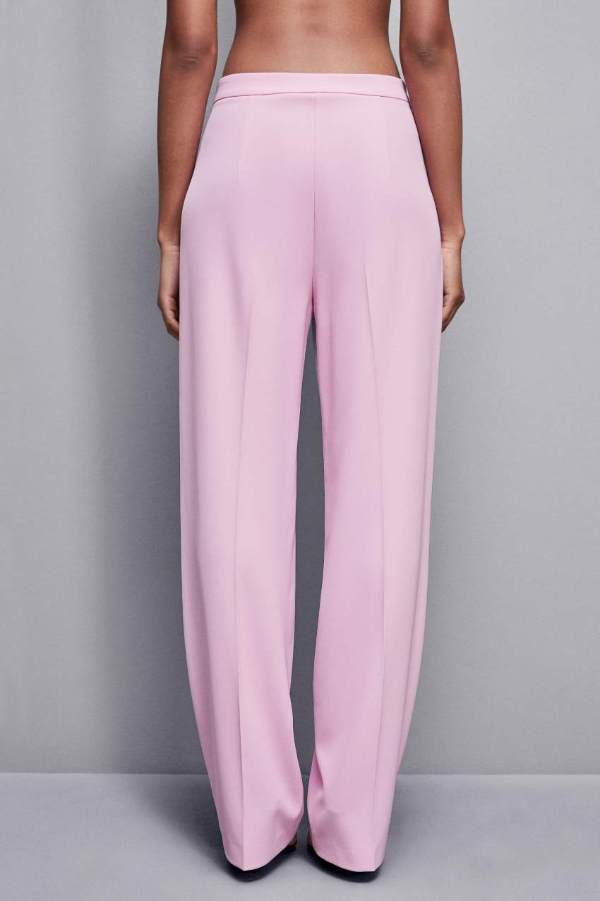 Patrizia Pepe Pleated Pants In Stretch Fabric Rosa | 3980-LDWUF