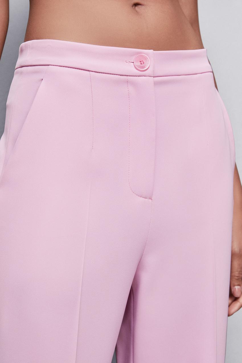 Patrizia Pepe Pleated Pants In Stretch Fabric Rosa | 3980-LDWUF