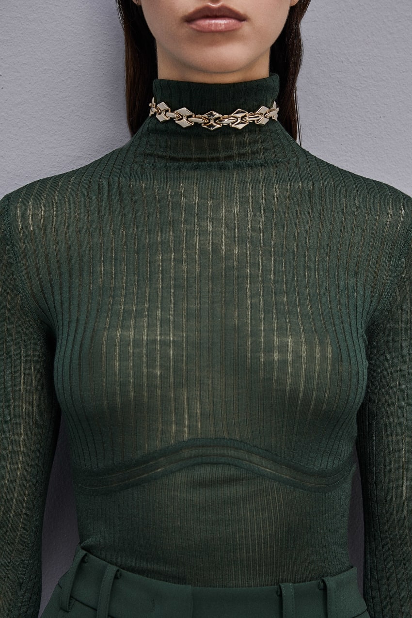 Patrizia Pepe Pure Wool Turtleneck Sweater Verdes | 4197-SXVTG