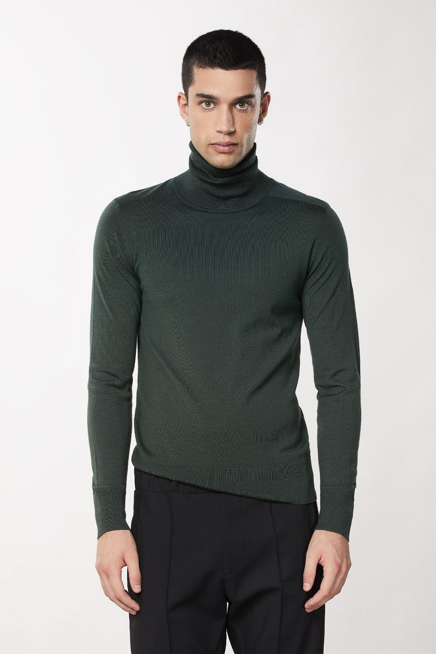 Patrizia Pepe Pure Wool Turtleneck Sweater Verdes | 5896-QJIMS