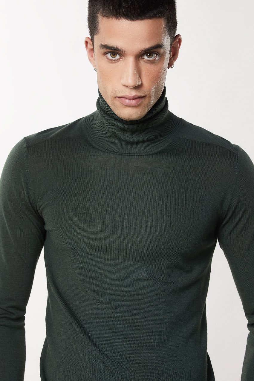 Patrizia Pepe Pure Wool Turtleneck Sweater Verdes | 5896-QJIMS