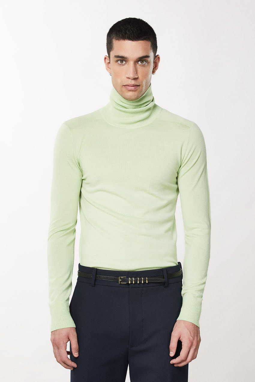 Patrizia Pepe Pure Wool Turtleneck Sweater Verdes | 9743-TOLIU