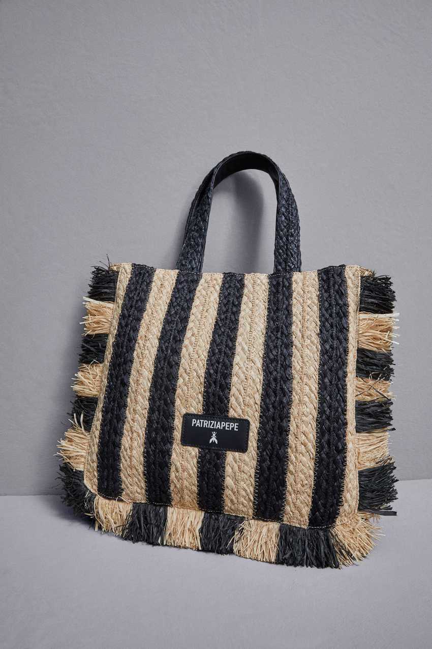 Patrizia Pepe Raffia Shopping Bag FE22 | 3240-OSPJX