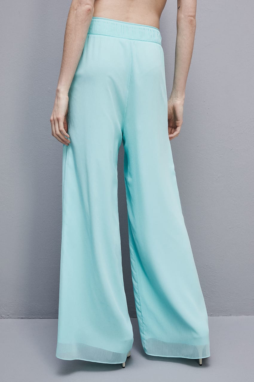 Patrizia Pepe Regular Waist Palazzo Pants Luz Azuis | 8431-LENIK