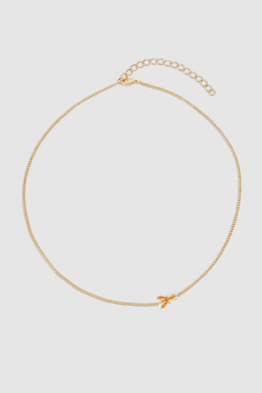 Patrizia Pepe Rhinestone Necklace Laranja | 0685-SPEBW 