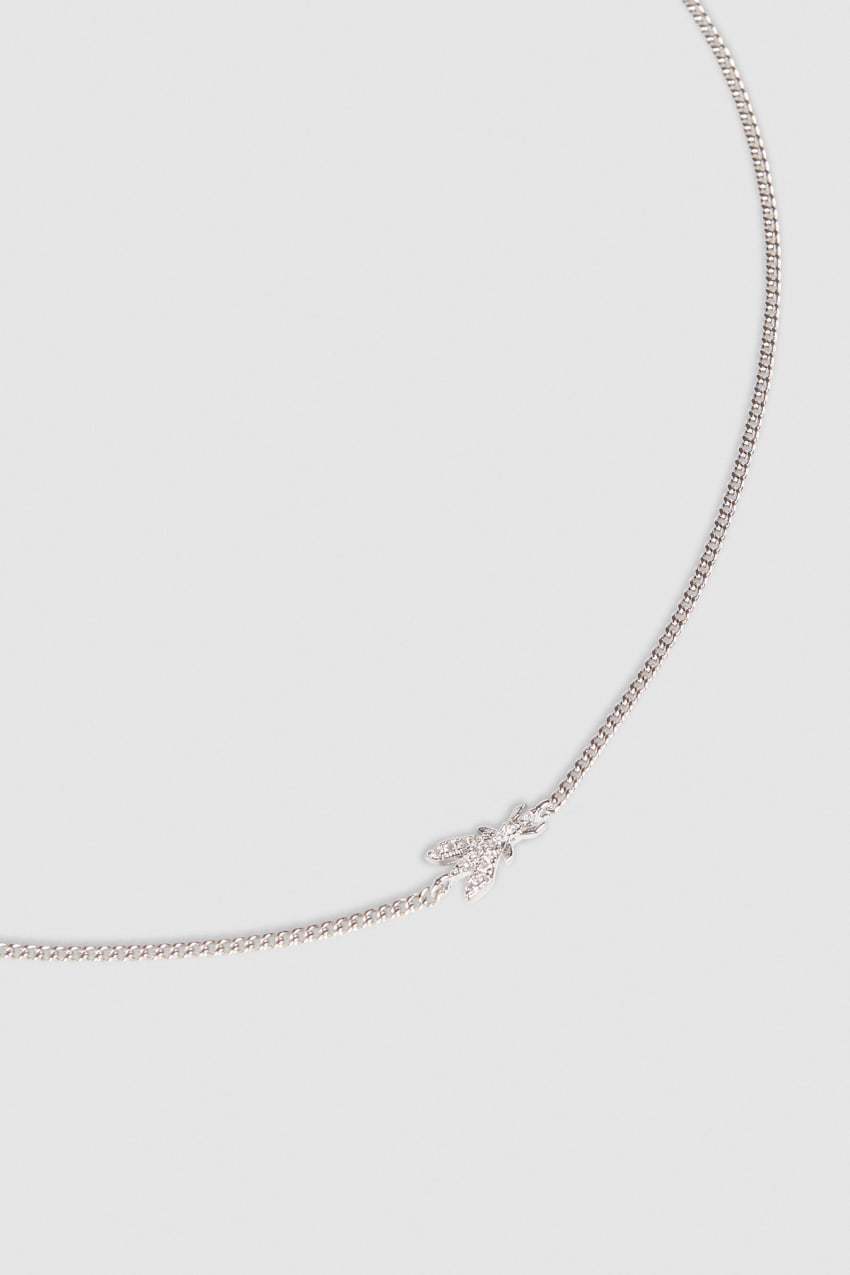 Patrizia Pepe Rhinestone Necklace Prateadas | 4152-FKBSE