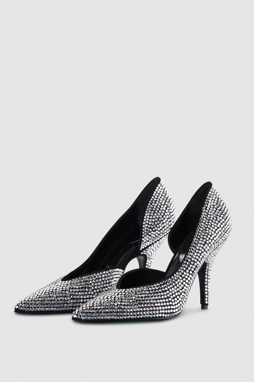 Patrizia Pepe Rhinestone-adorned Suede Pumps Pretas | 9856-JVHRD