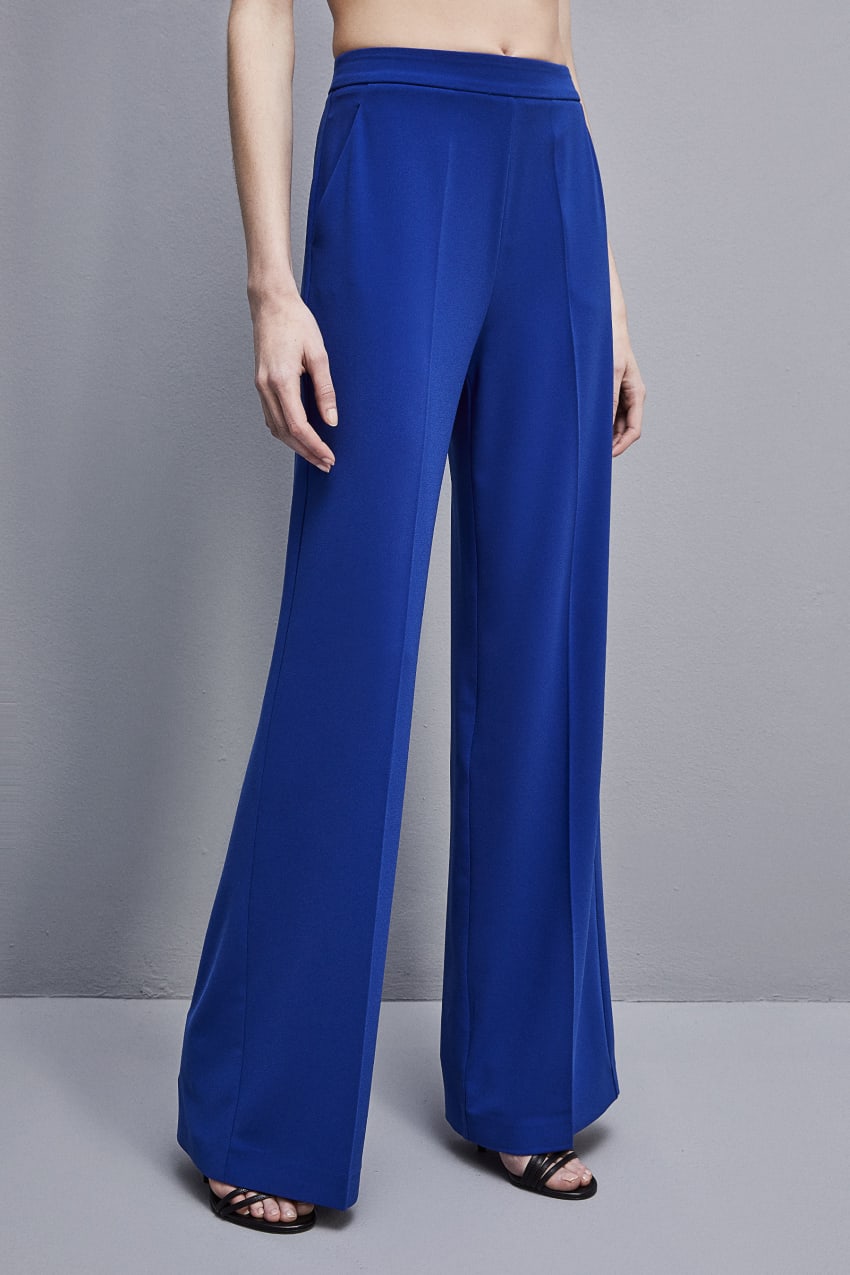 Patrizia Pepe Sablè Crepe Palazzo Pants Luz Azuis | 9801-OCSWU