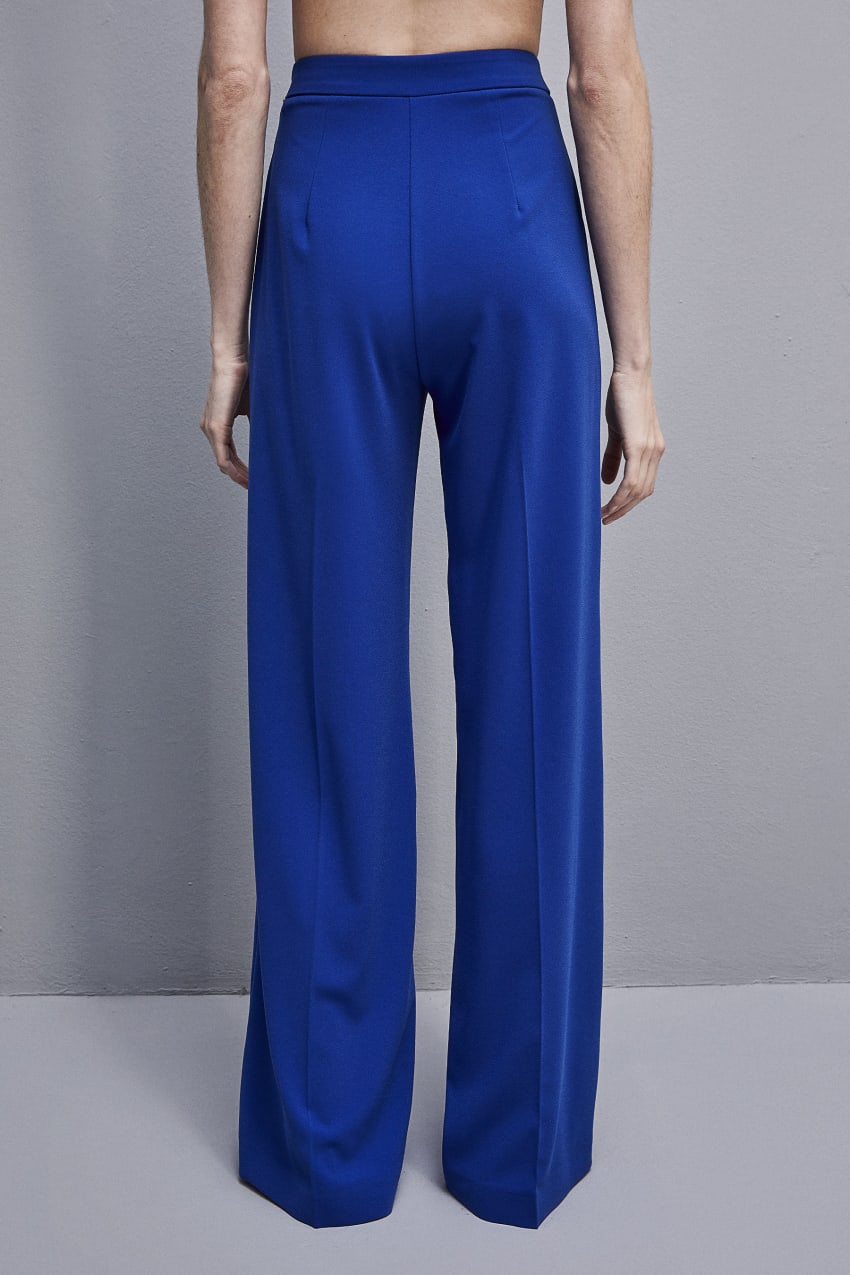 Patrizia Pepe Sablè Crepe Palazzo Pants Luz Azuis | 9801-OCSWU