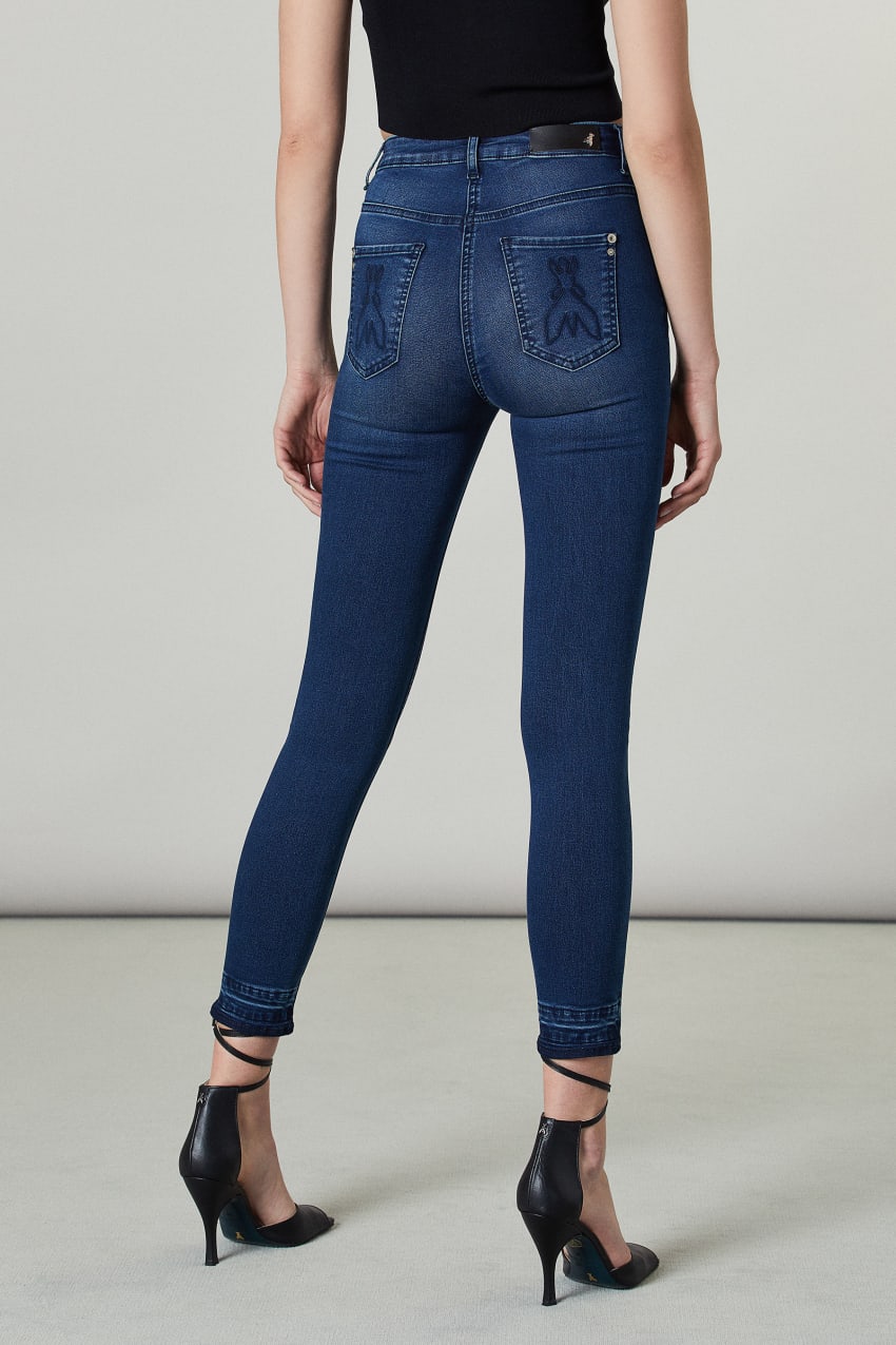 Patrizia Pepe Skinny Jeans Regular Waist Azuis | 0923-GXRUQ