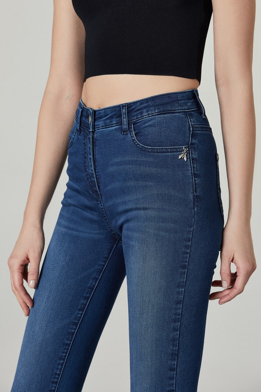 Patrizia Pepe Skinny Jeans Regular Waist Azuis | 0923-GXRUQ