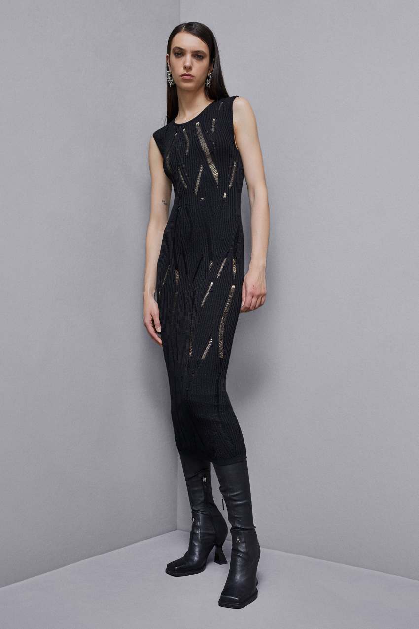 Patrizia Pepe Sleeveless Long Dress Pretas | 3068-VFXTN