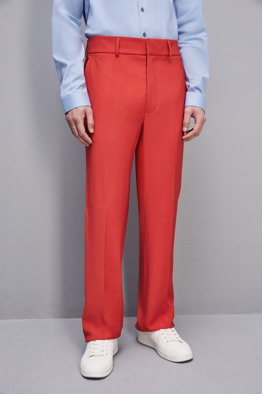 Patrizia Pepe Slim Fit Pants With French Pockets Vermelhas | 8405-DAGJE