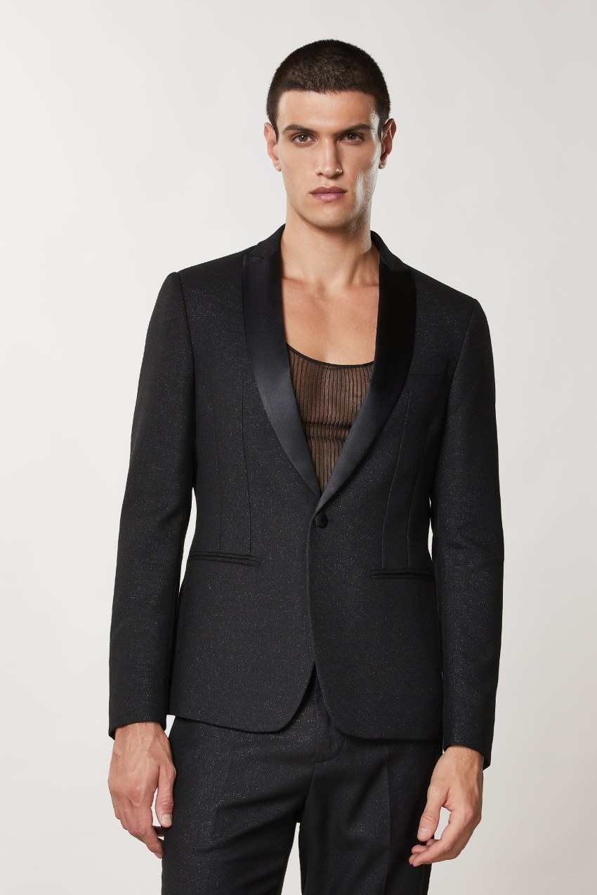 Patrizia Pepe Slim Fit Tuxedo Jacket Pretas | 5210-XTKDV