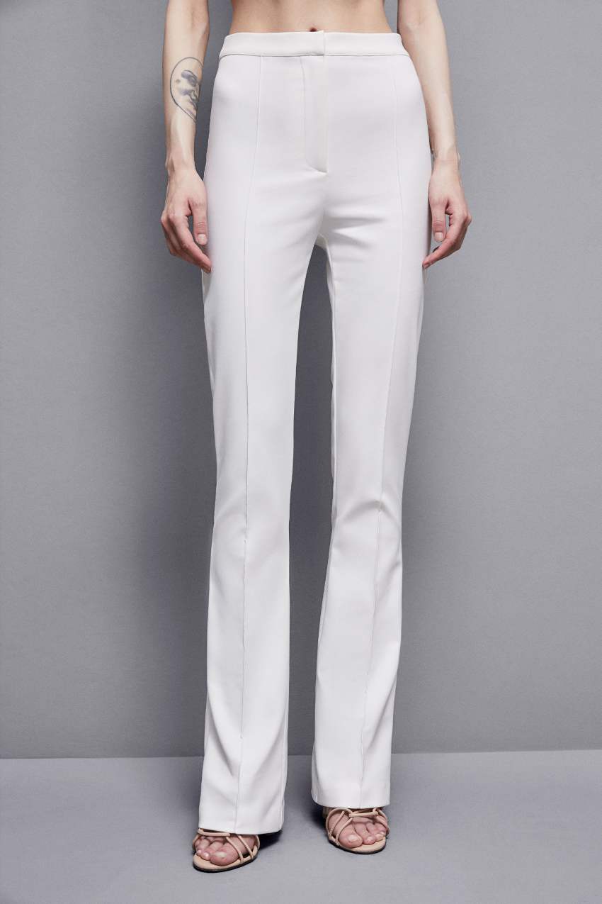 Patrizia Pepe Slim Flare Pants Branco | 4158-LYTUH