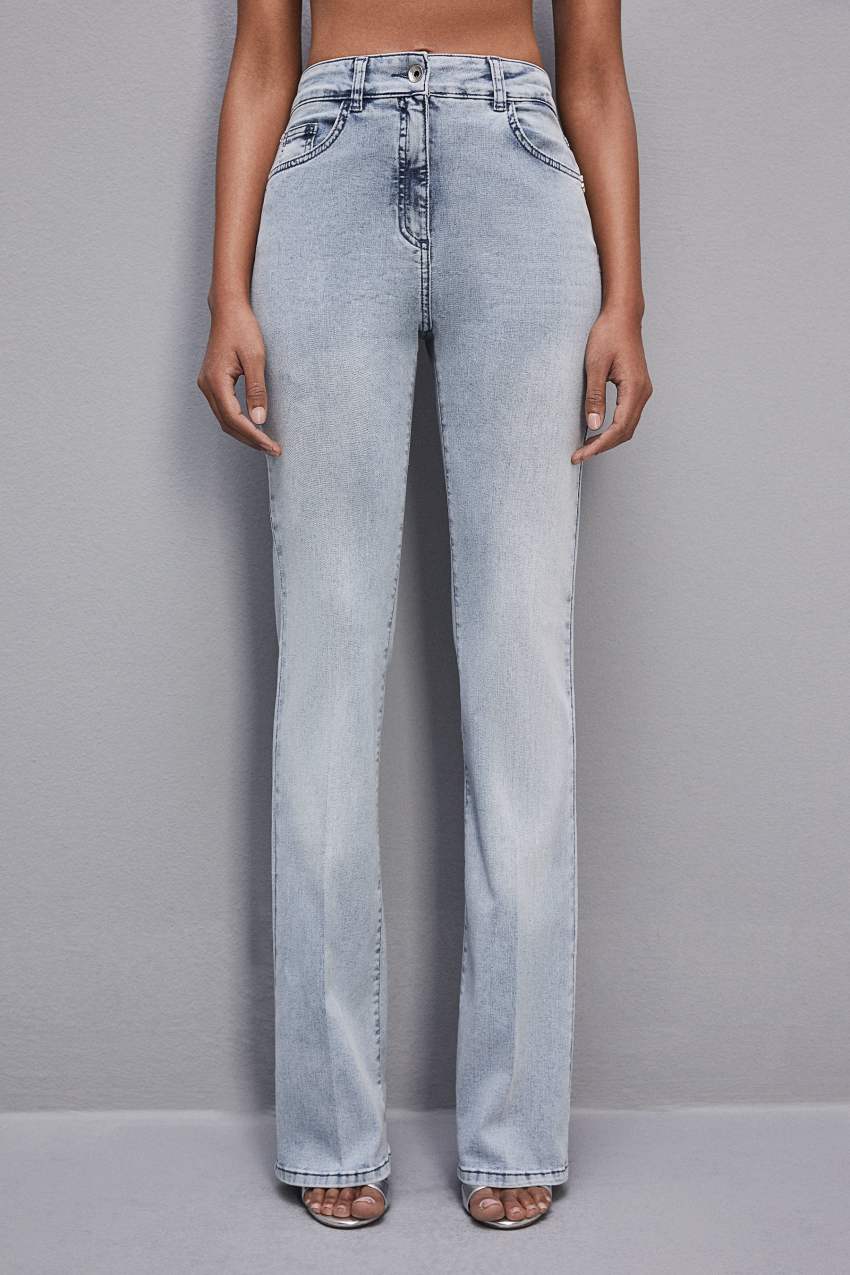 Patrizia Pepe Slim Stretch Denim Jeans Luz Azuis | 7048-TDKMJ