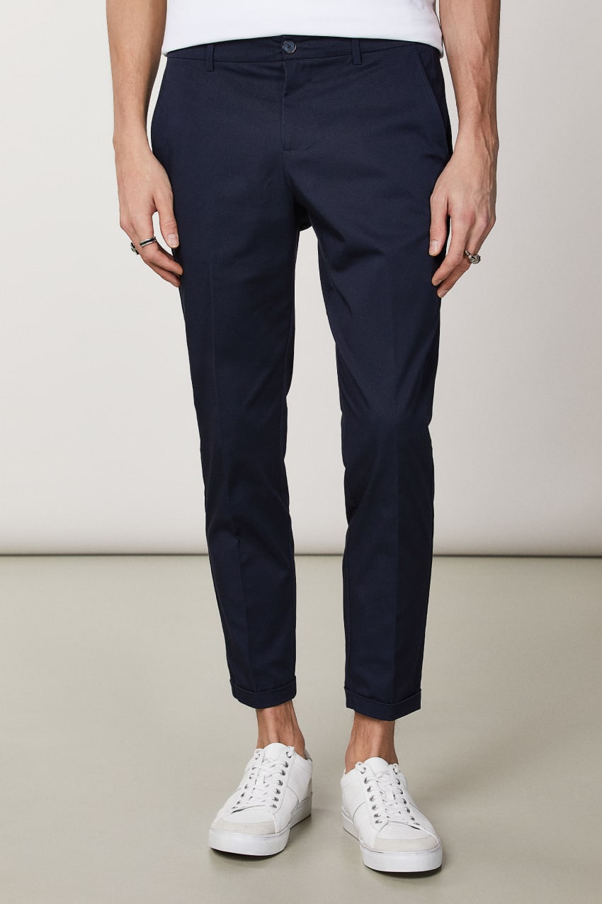 Patrizia Pepe Slim-fit Ankle-grazer Pants Azuis | 5362-NASCU