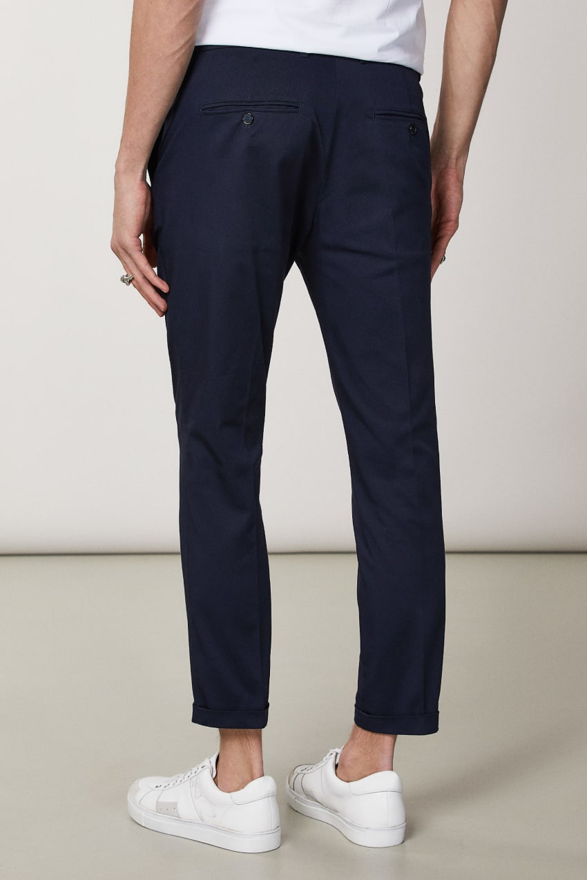 Patrizia Pepe Slim-fit Ankle-grazer Pants Azuis | 5362-NASCU