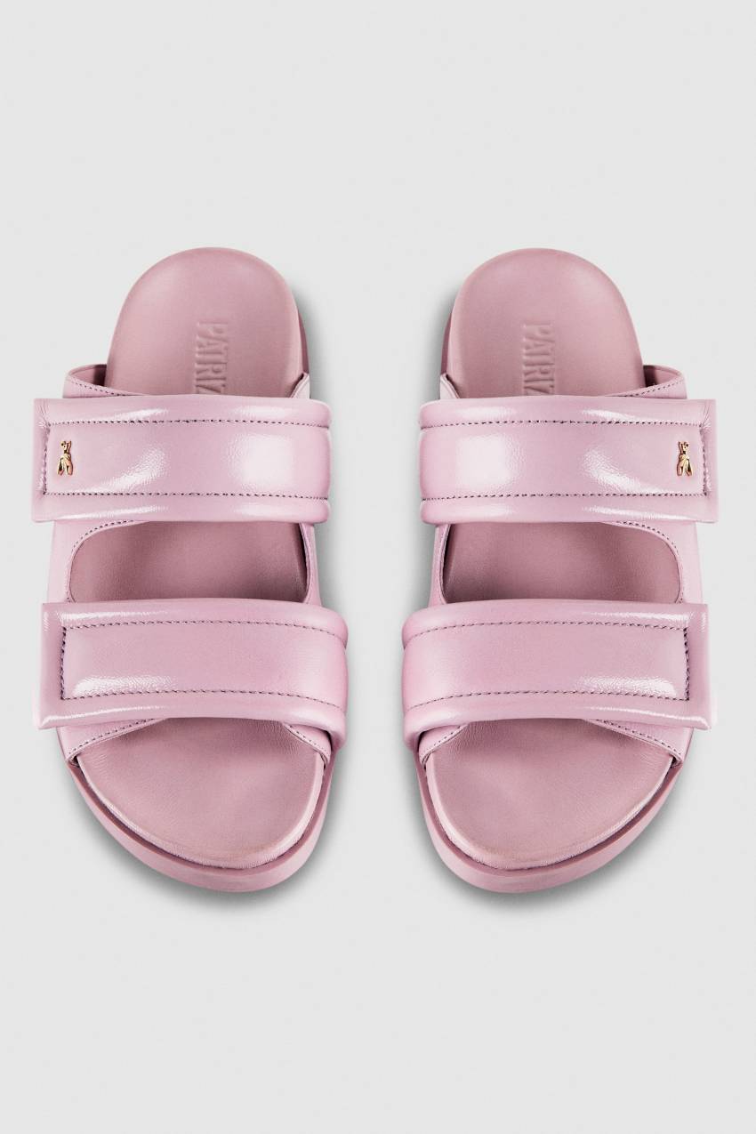 Patrizia Pepe Slippers With Logo And Leather Lining Roxo | 0296-RDSTU