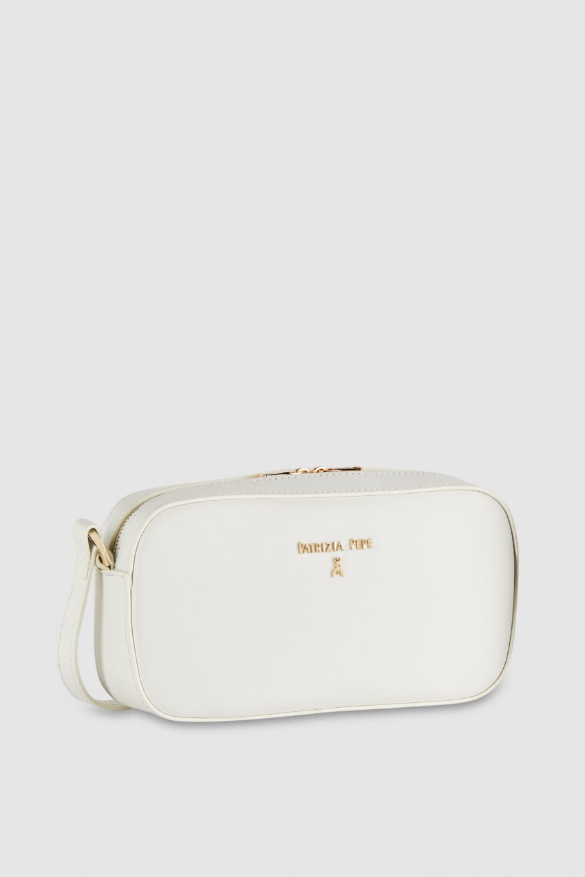 Patrizia Pepe Small Graphic Case Shoulder Bag Branco | 5238-OJIQF