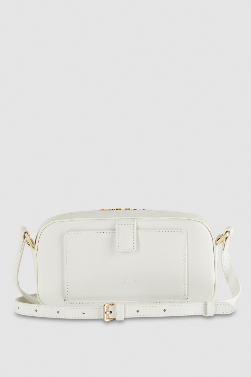 Patrizia Pepe Small Graphic Case Shoulder Bag Branco | 5238-OJIQF